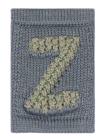 Smallstuff | Knitted Letter Z, Blue | ONE SIZE 10 cm