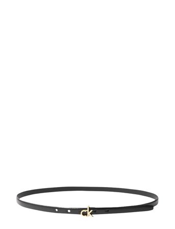 Calvin Klein Ck Buckle Skinny Belt 15Mm - Black - 75