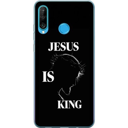 Kompatibel Mobilcover til Huawei P30 lite Farverige kawaii-figurer stakket lodret på en lilla baggrund med bløde former og en legende sød følelse