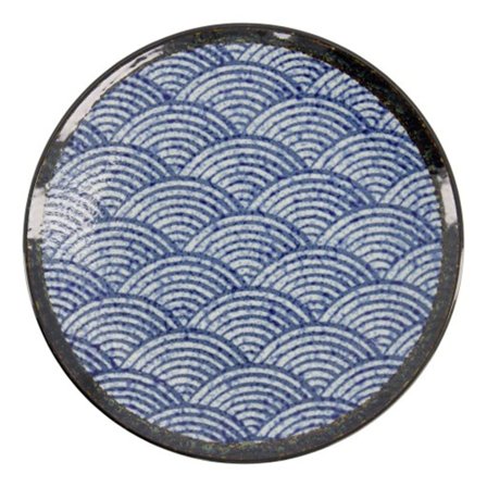 Tokyo design studio Aisai Seigaiha -lautanen, 26 cm