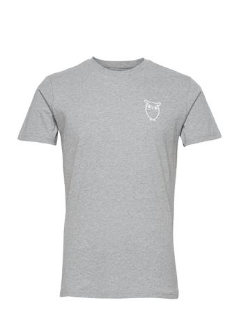 Alder Owl Chest Tee - Gots/Vegan Grey Knowledge Cotton Apparel