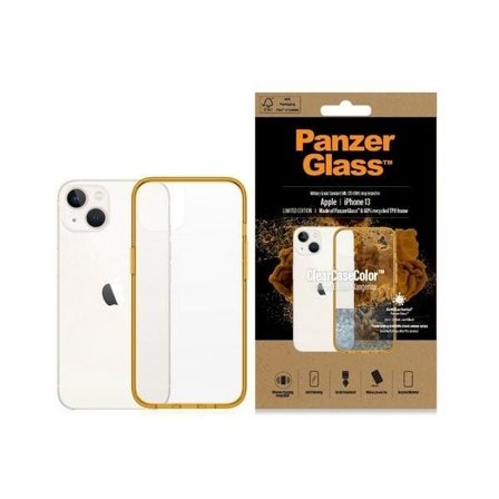 PanzerGlass ClearCase antibakteriell veske, Military Grade, for iPhone 13/14/15 - gjennomsiktig gul