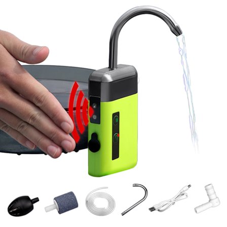 Smart Sensor Automatisk Vattenpump Uppladdningsbar Mini Akvarieluftpump Multifunktionell Fisk Tank Pump för Akvarium Utomhusfiske