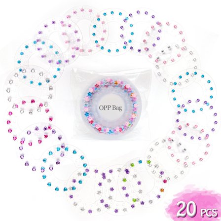 Diamondklistermärken fjäril nagelborr leksaker magisk flicka klä upp håraccessoarer hårklämma set borr 20 st diamantbitar OPP-påse