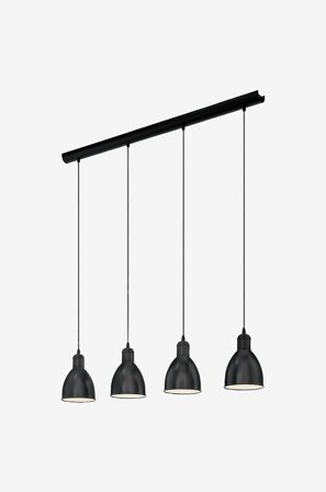 EGLO - Pendel Priddy 4-Light - Sort - Loftpendler - Fra Homeroom