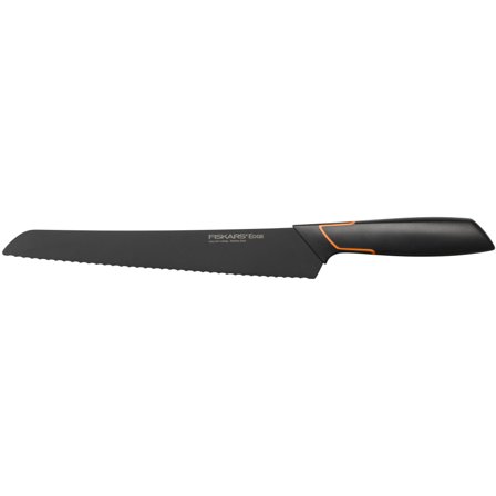 Fiskars Edge brødkniv - Sort, orange | KitchenOne