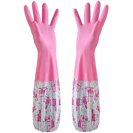 Et par gummihandsker til rensning af damrender - lang arm