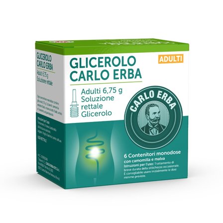 Glicerolo Adulti 6 Microclismi 6,75g Carlo Erba