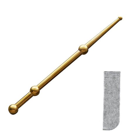 Ren Kobber Akupunktur Massagepen Facial Reflexologi Massageværktøj Med En Kludpose Til Ansigt Ryg Spa Terapi Stimulator Akupunkturpunkt Massager 