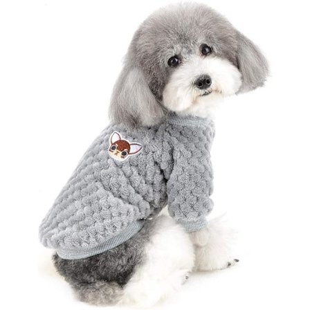 Valpesweater Valpesweater Frakk Vinter Varm Fleece Genser Hund Gutter Jenter Supermyk XL(XL)