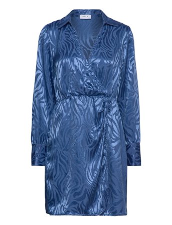 Visatabu L/S Shirt Wrap Dress / B Blue Vila