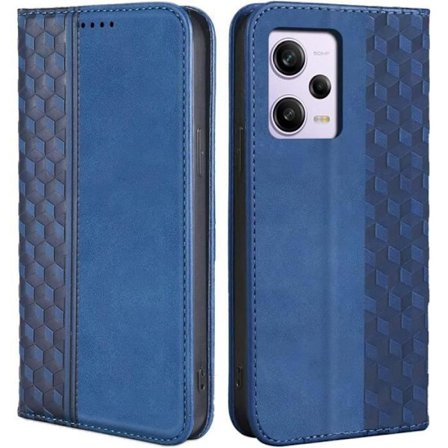 Coque - Xiaomi - Redmi Note 12 5G - Mörkblå - Lädereffekt - Repellent