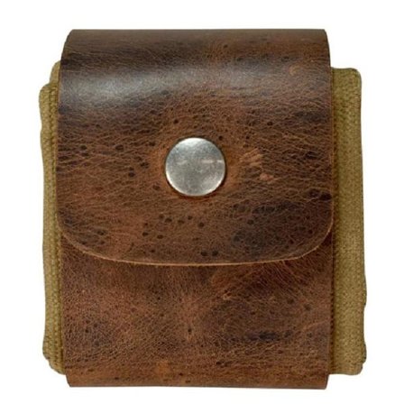 Vikbar Vaxad Canvas Bushcraft Väska Läder och Canvas Vandringsryggsäck