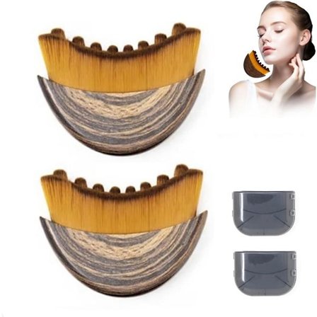 Ansiktsborste 2-pack Anti Celluliter Torrborste för Ansiktsvård Minskar Svullnad Rynkor Förbättrar Blodcirkulationen Relaxerar Muskler Lätt att 