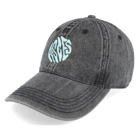 Delulu - Preto unconstructed Boné - Pisces Snow Washed Black Denim Dad Cap @ Hatstore