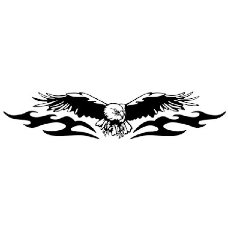 Bilklistremerker - 1 stk - Bilpanser klistremerker - Flygende ørn flamme - 65 x 15 CM - Sportsbil klistremerker - Bilklistremerke - Universal - Vinyl 