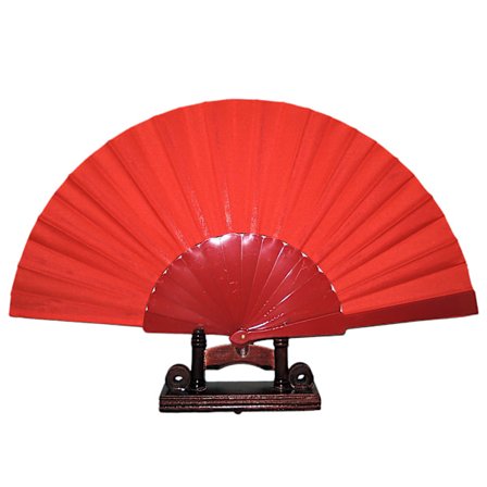 Fjedervifte - Ensfarvet rød med plastikbase