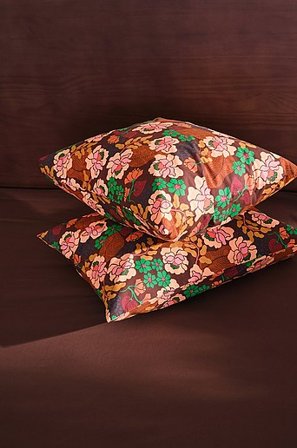 Jotex - Örngott 2-pack 50x60 Cm Ekologisk Brun/blommig MONAH - Köp Örngott hos Jotex