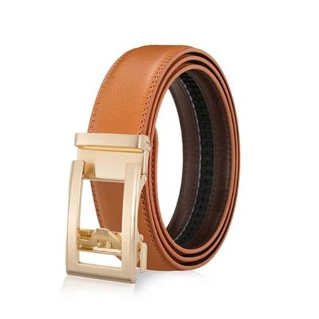Miesten vyö, nahkavyö 3,5 cm säädettävällä soljella 115/125 cm