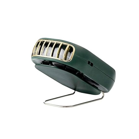 Bærbar Hængehalsventilator USB Udendørs Miniventilator Håndholdt Ventilator Kan Stå Ventilator - FARVE: GN