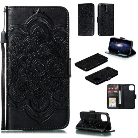Iphone 11 Pro - Plånboksfodral Mandala - Svart Black Svart