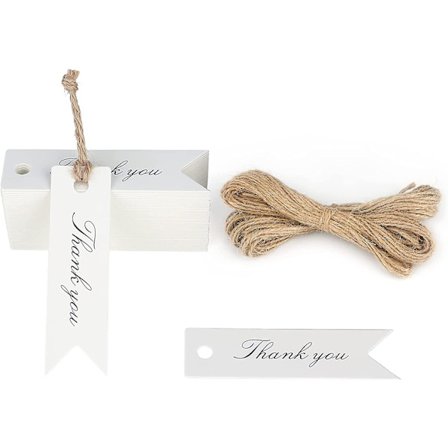 250 Pakke - 120 x 60 mm Grønne Merkelapper med Snor