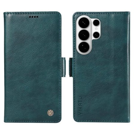 YIKATU Samsung Galaxy S26 Ultra Plånboksfodral Konstläder Litchi - Blå