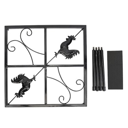 Metal Kyllingefoder Stand Indendørs Udendørs Jern Plant Holder til Hjemmehave Firkantet