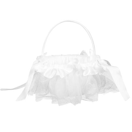 Pieni Kukkakori Hääkukkakori Häätarvike Koriste Valkoinen 20x18cm White 20x18cm