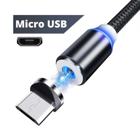 1m Magnetisk Micro-USB Quick Charge 3.0 Laddkabel Android