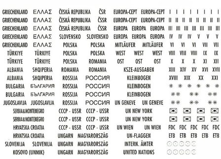 Selvklæbende landeetiketter - Sydøsteuropa, EUROPA motiv, FN
