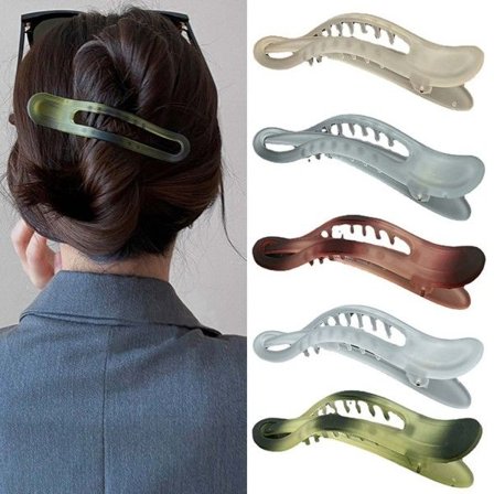 Stort hår til tykt hår Andenæb hårklemme Frisørklemmer Langt hår tilbehør til piger kvinder (5stk)