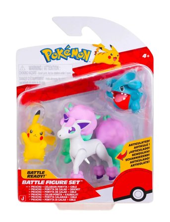 Pokemon Pokemon Battle Figure 3 Pk Pikachu/Gible/Ponyta - Yellow - ONE SIZE