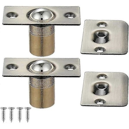 Skapdørkulelås, dørhardware, justerbar rustfri stål-lås med sluttstykke, antikk bronse, 2-pakning, HBC100-QG-P2[D]