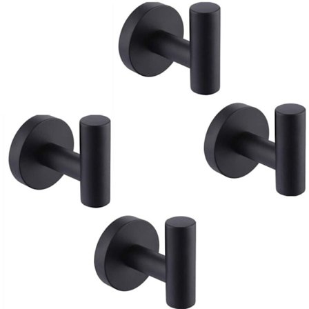 CPSARKV Väggkrok Handdukshållare Badrumskrokar Klädkrok Matt Svart
