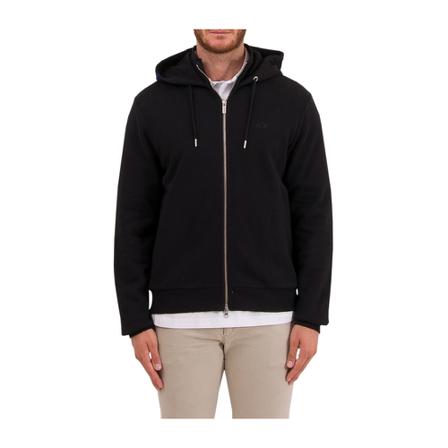 Sun68, Zip-through Hoodie Zwart, Heren, Maat:XL