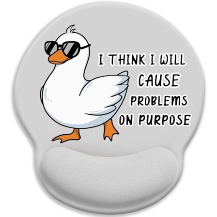 Hauska ankan ergonominen hiirimatto rannetuella, hiirimatot työpöydälle, pelihiirimatto rannetuella, söpö hiirimatto liukumattomalla kivunlievitys PU-