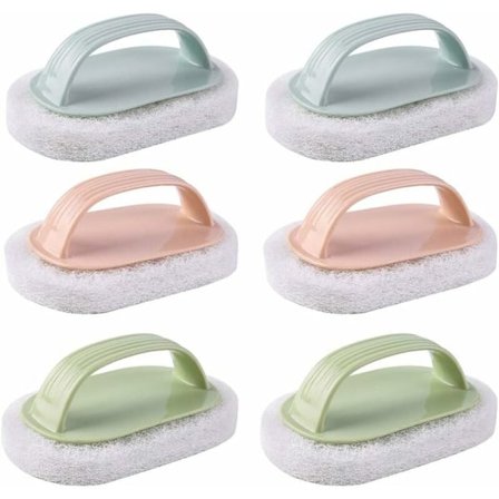 Rengöringsborste Svamp Rengöringssvamp Med Handtag Dekontaminering Badkar Borste För Hem Kök Badrum Badkar Kakel Vägg Golv Magisk Svamp