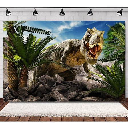 Sängdekorativ väggbonad - Dinosaurie T-Rex - 100 x 150 cm Stor