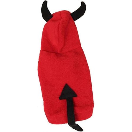 Hundekostume Hunde Halloween Kostumer Katteudklædning med Hat Halloween Kæledyrskostumer Hunde Cosplay Tøj Rød Djævel Xs