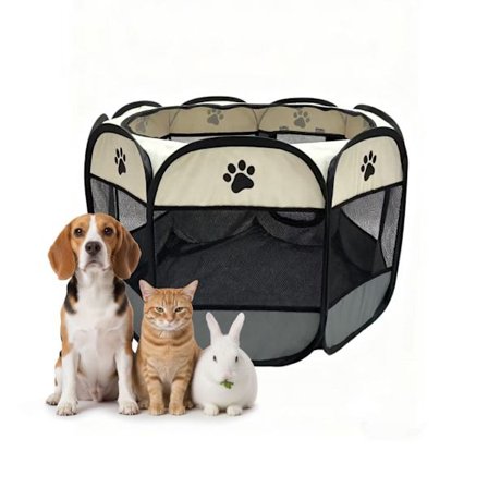 Sammenklappelig indendørs og udendørs kæledyrskravlegård, vejrbestandig