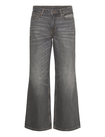 Weekday Ample Low Rise Loose Wide Leg Jeans - Grey - 32 x 34