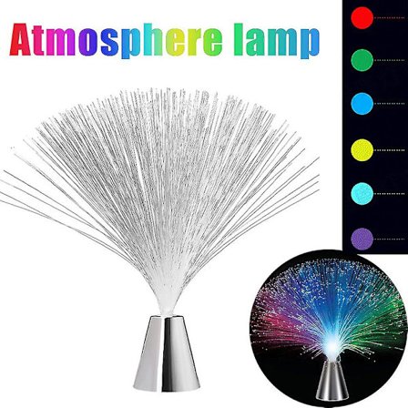 Värinvaihtava valokuituvalo, paristokäyttöinen suihkulähde yövalo kotiin juhlakoristeet (FQ)