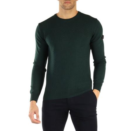 Peuterey Round-neck Strik Grøn, Herre Strik, Størrelse: M