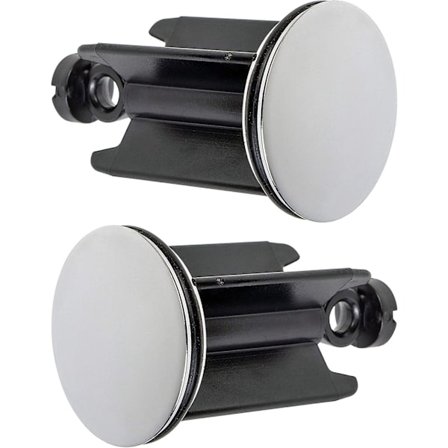 Universell badrumsvaskpropp 40 mm, set om 2, kromat, tillverkad av mässing, med gummitätning, höjdjusterbar, rost