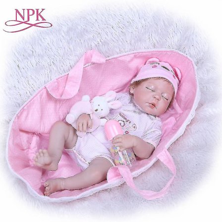 Naturtrogna 22"reborn Baby Dolls Full Silikon Vinyl Body Babies Doll