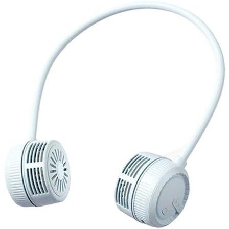 Nakkefifte, Minififte, Bærbar vifte, Tre hastigheter, Oppladbart 1000 mAh batteri, Unisex, 360° roterbart luftuttak, Blå