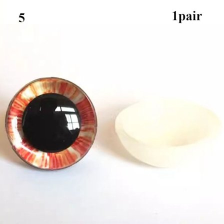 Plast sikkerhetsøyne Glitter Krystalløyne 5 5