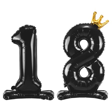 Stående Talballon 18 Sort
