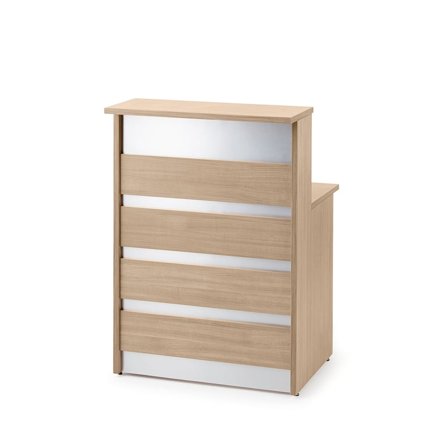 Theke INVITE gerade, 800 x 800 x 1150 mm, Eiche